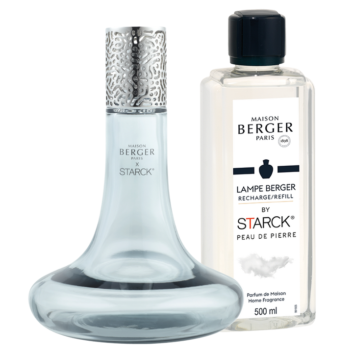 Maison Berger Starck Home Fragrance Peau De Pierre Lamp Gift Set in Grey