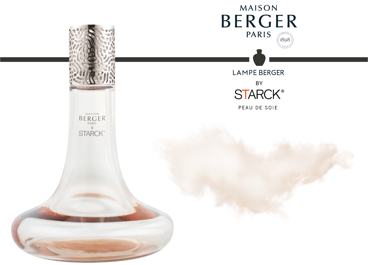 Maison Berger Starck Home Fragrance Peau De Soie Lamp Gift Set in Pink