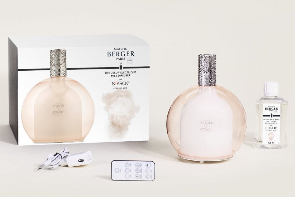 Starck Electric Mist Diffuser Gift Set Fragrance Peau De Soie by Maison Berger Paris
