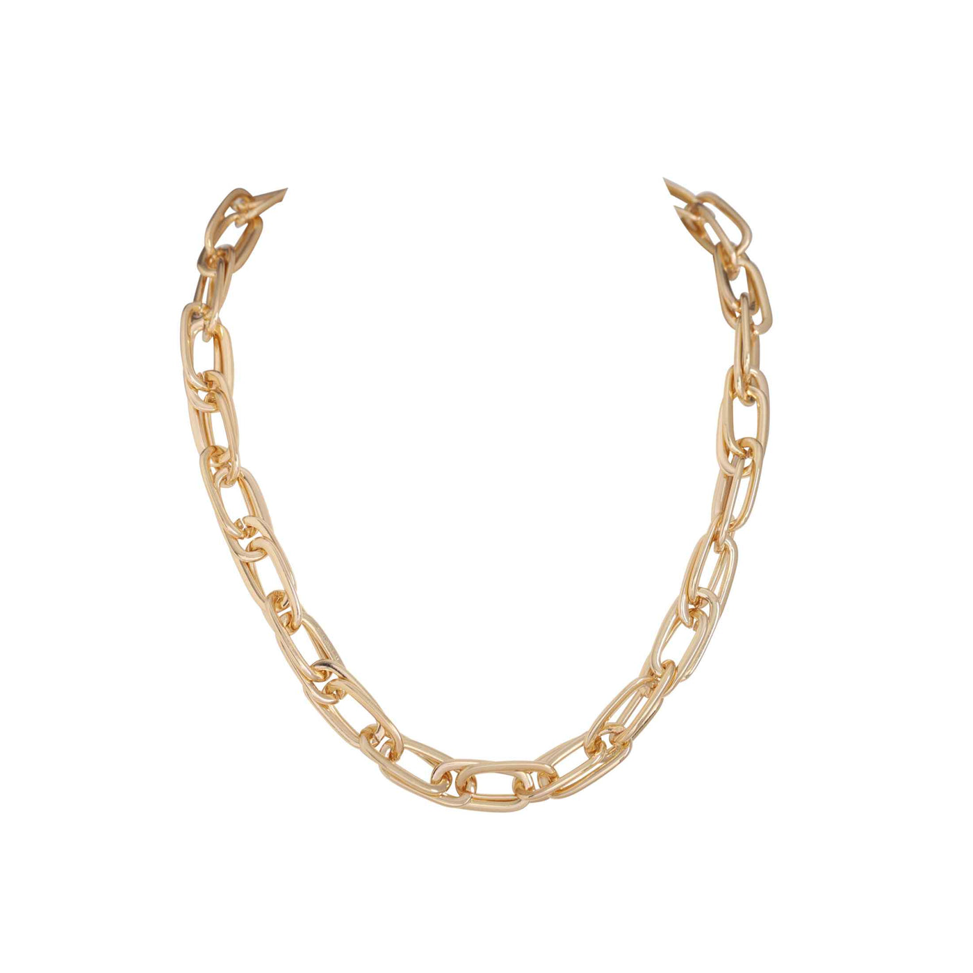 Merx - Fashion Short Gold Chain Necklace