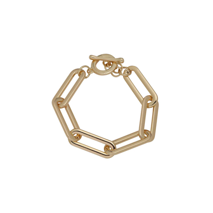 Merx - Fashion Large Paperclip Gold Chain Bracelet