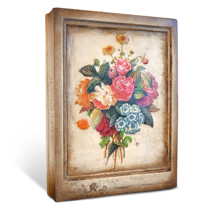 RLE 19 05 Bouquet RETIRED and SIGNED Sid Dickens Memory Block