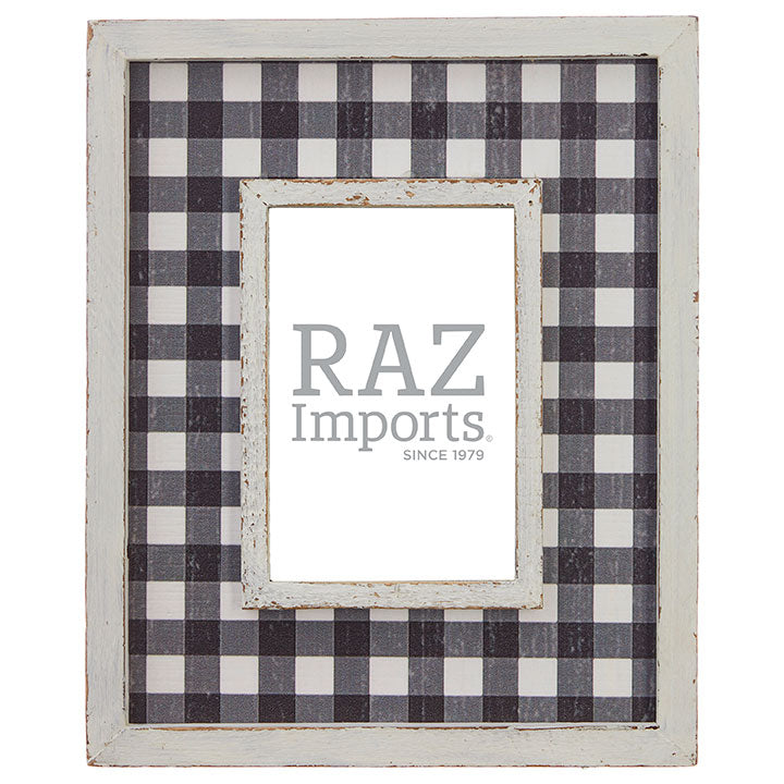 Raz Buffalo Plaid Checked Picture Frame