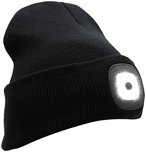Rechargeable LED Lighted Winter Toque Hat