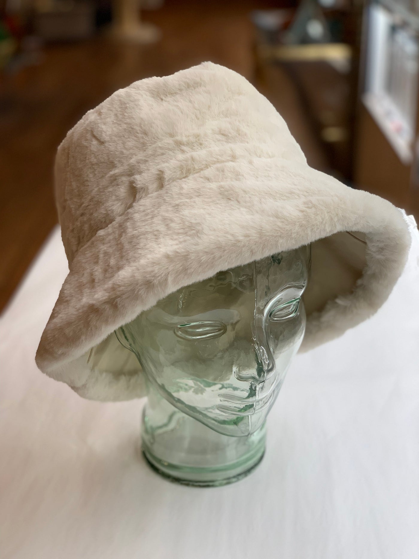 Women's Fashion Winter Vegan Leather Bucket Hat
