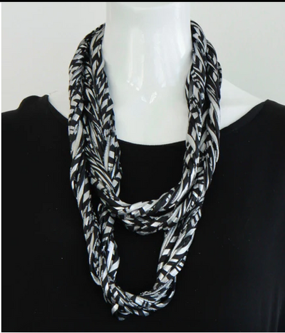 Necknots Animal Instinct Infinity Scarf / Necklace (Black and Silver )