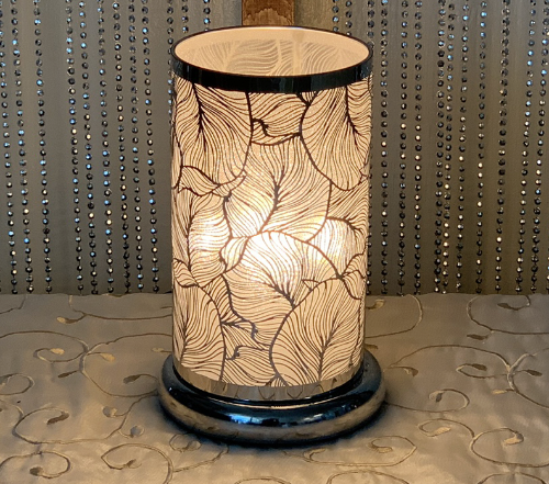 LED Touch Sensor Lamp - Silver Feather