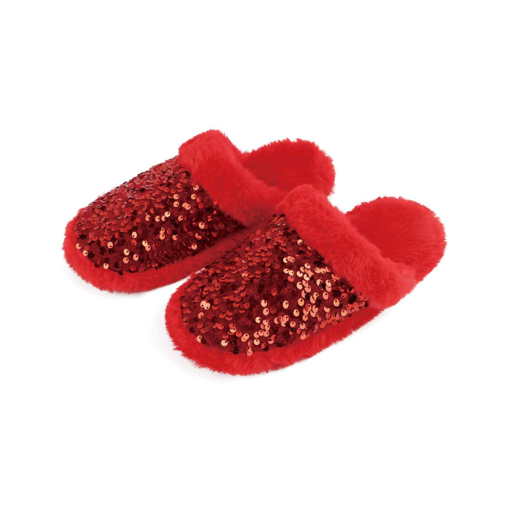 Ruby Red Glam Slide On Snoozie Slippers