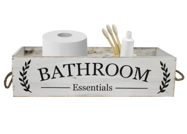 'Bathroom Essentials' Bathroom Storage Box