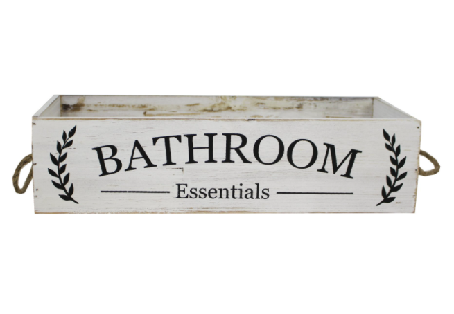 'Bathroom Essentials' Bathroom Storage Box