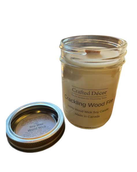 Wood Fire Scented Crackling Soy Candle