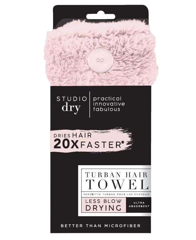 Hair Drying Turban in Blush Pink