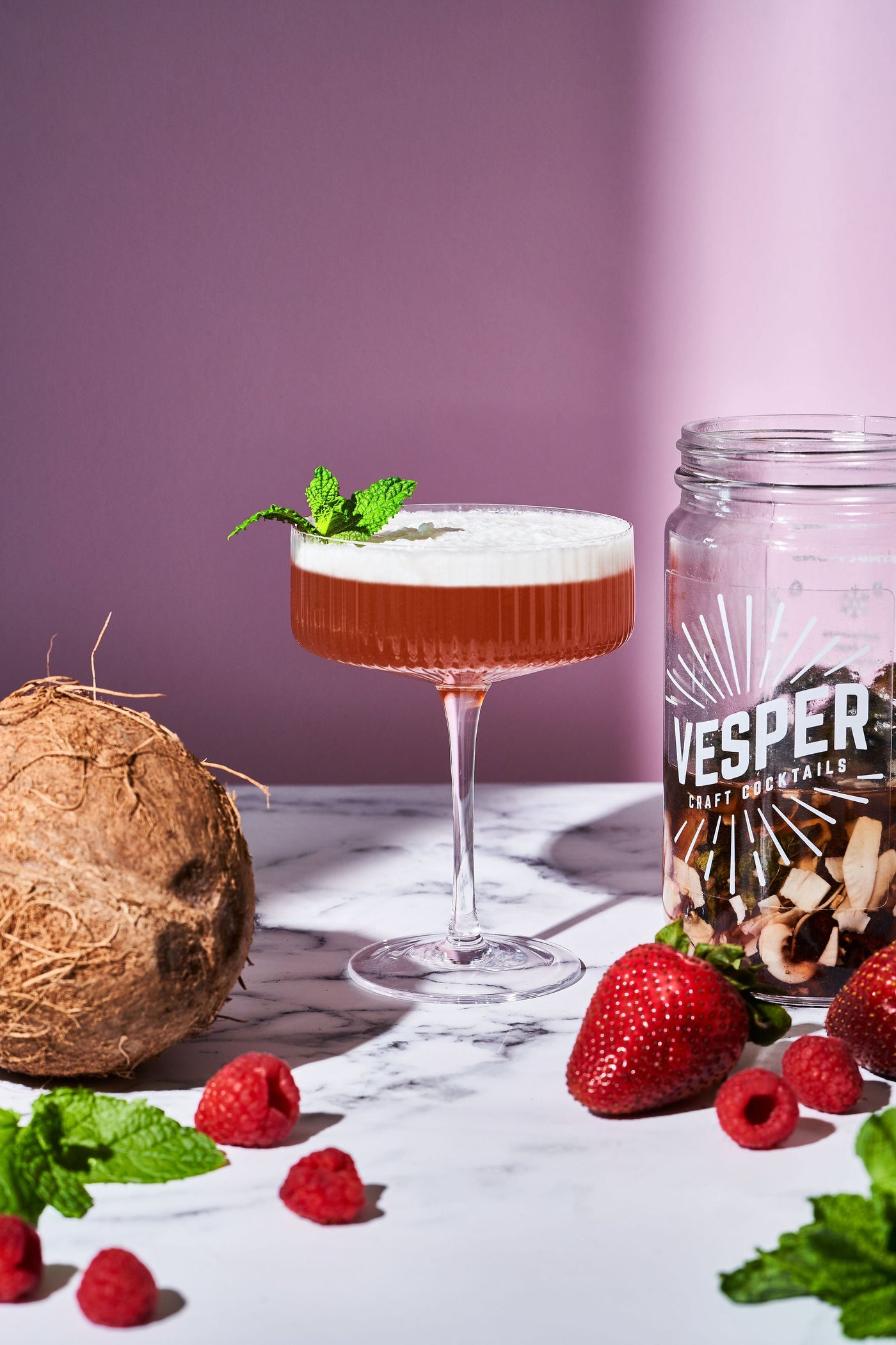 Vesper Craft Cocktail - Berry Colada
