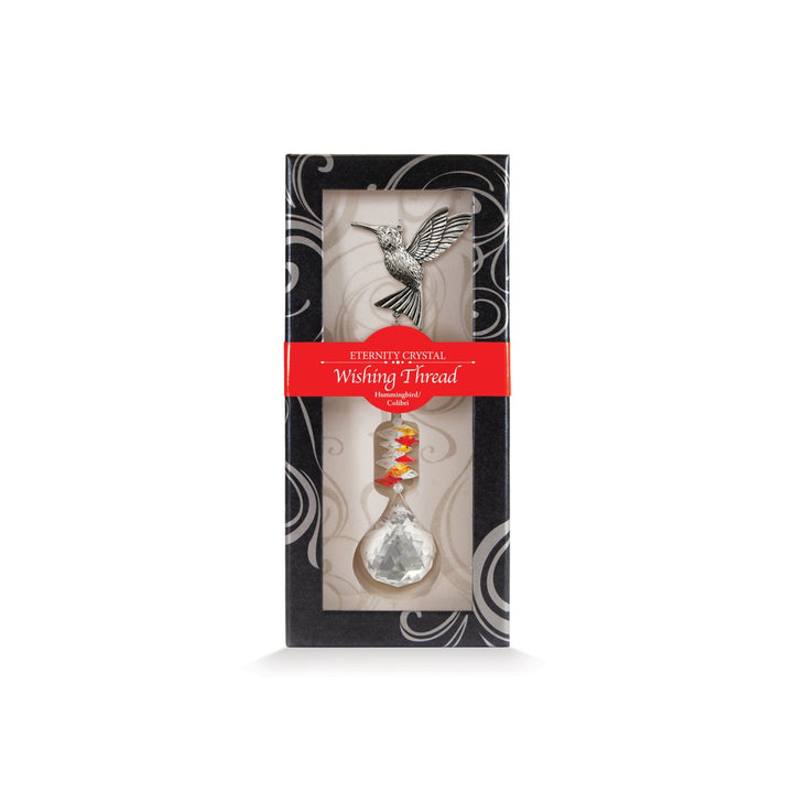 Wishing Threads - Pewter Hummingbird Suncatcher gift box