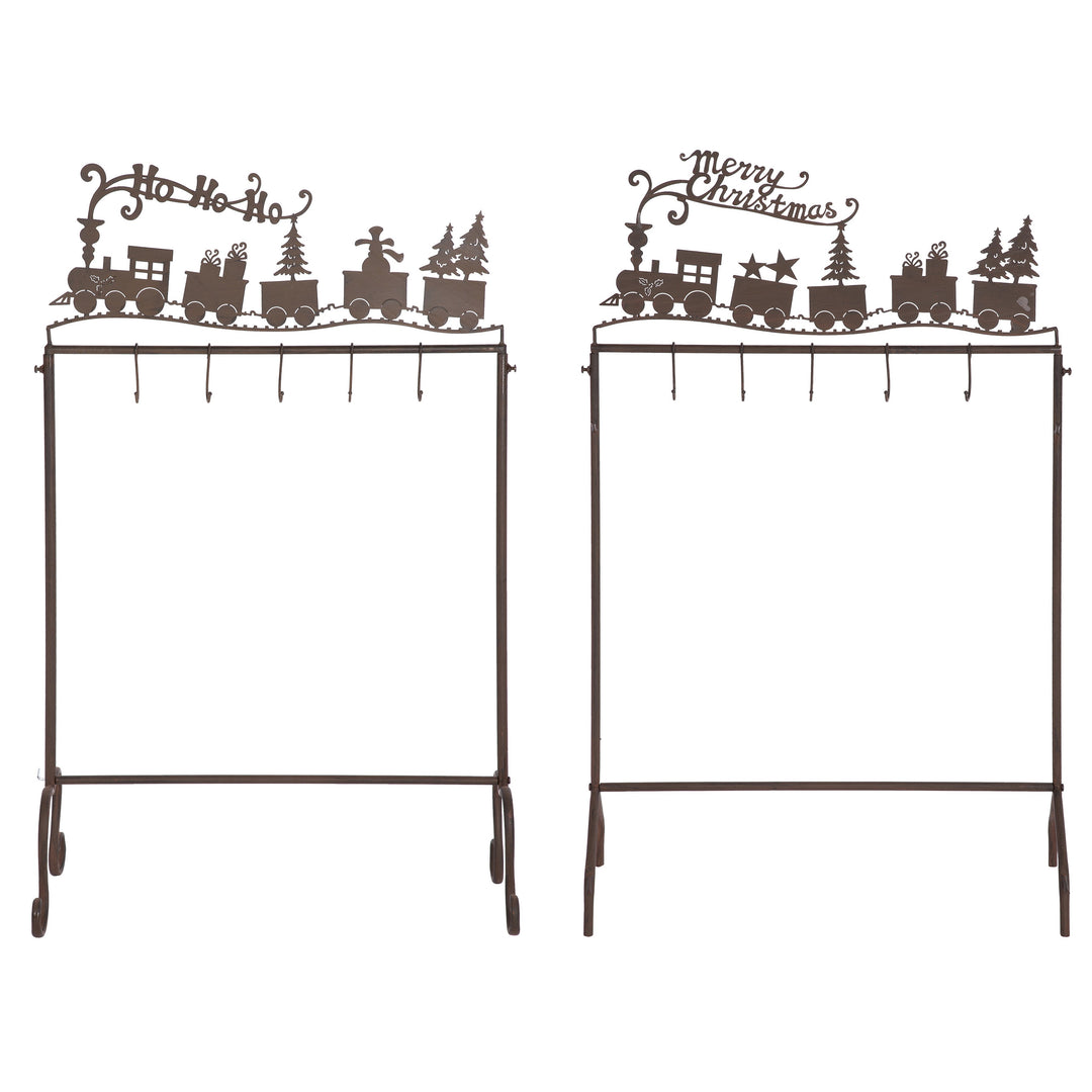 Christmas Train  Free Standing Stocking Holder 