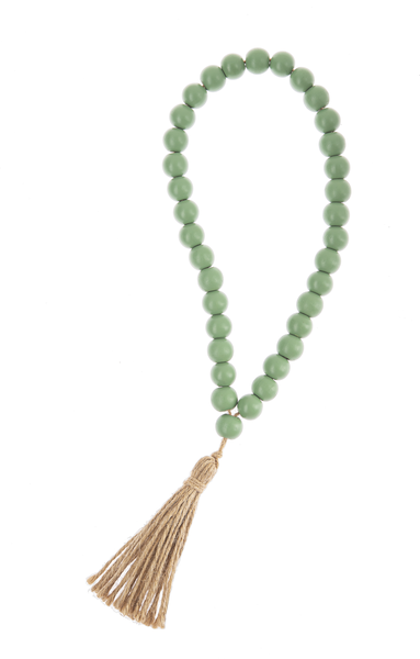 Wood Bead Loop With Tassel