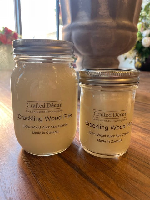 Wood Fire Scented Crackling Soy Candle
