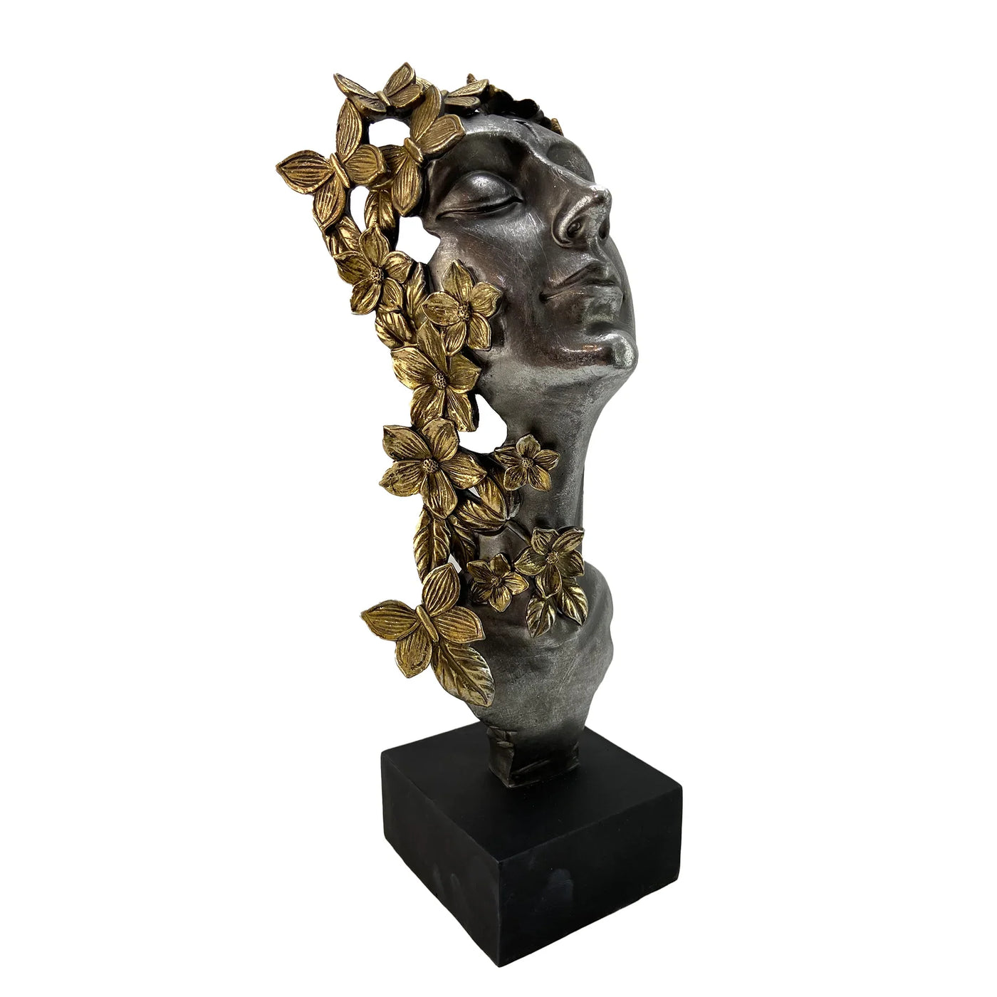Face Mask Sculpture on Stand 6"x2"x13"