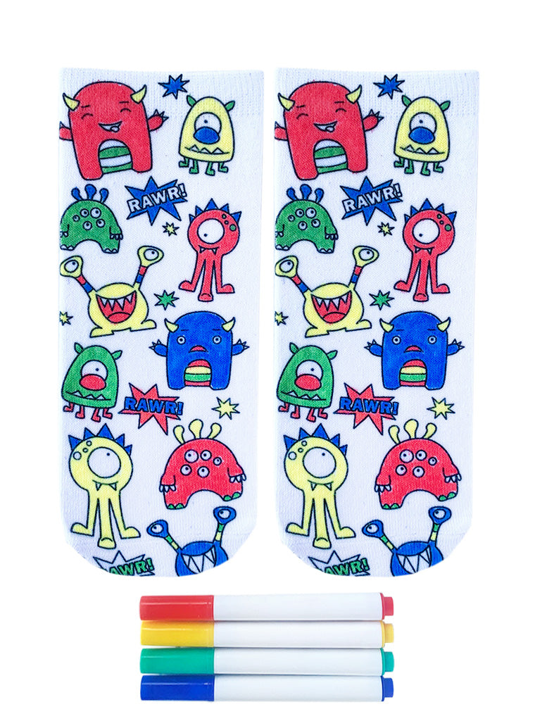  Fun Children's Colouring Socks by Living Royal