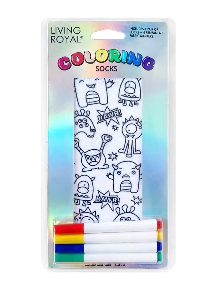  Fun Children's Colouring Socks by Living Royal