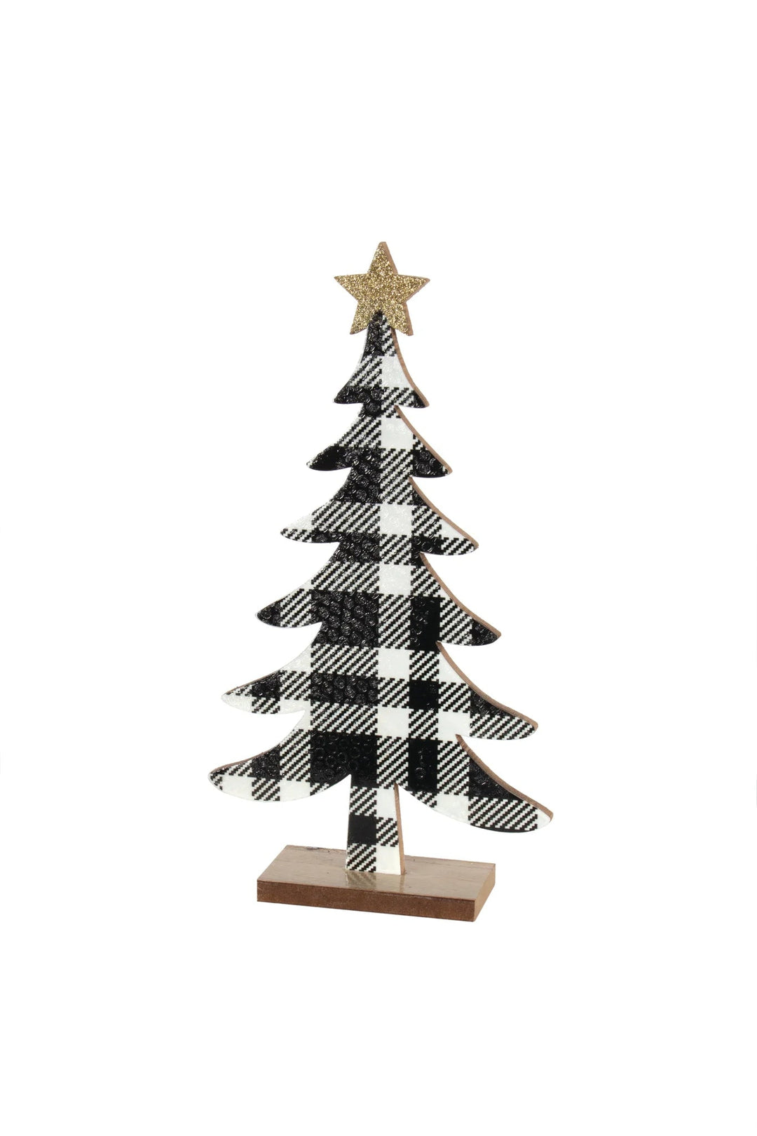 Black and White Wooden Christmas Tree, Table Decor
