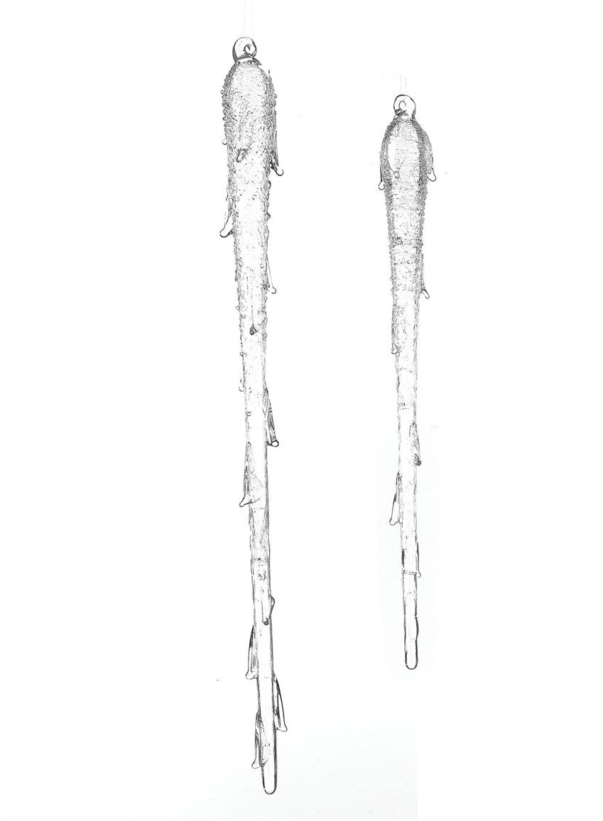 Glass Icicle Ornament 
