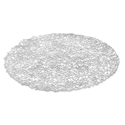 Stylish Round Embossed Placemats - Gold or Silver 38cm