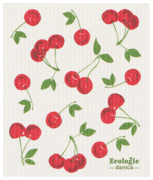 Danica- Cherries - Swedish Dish Cloth